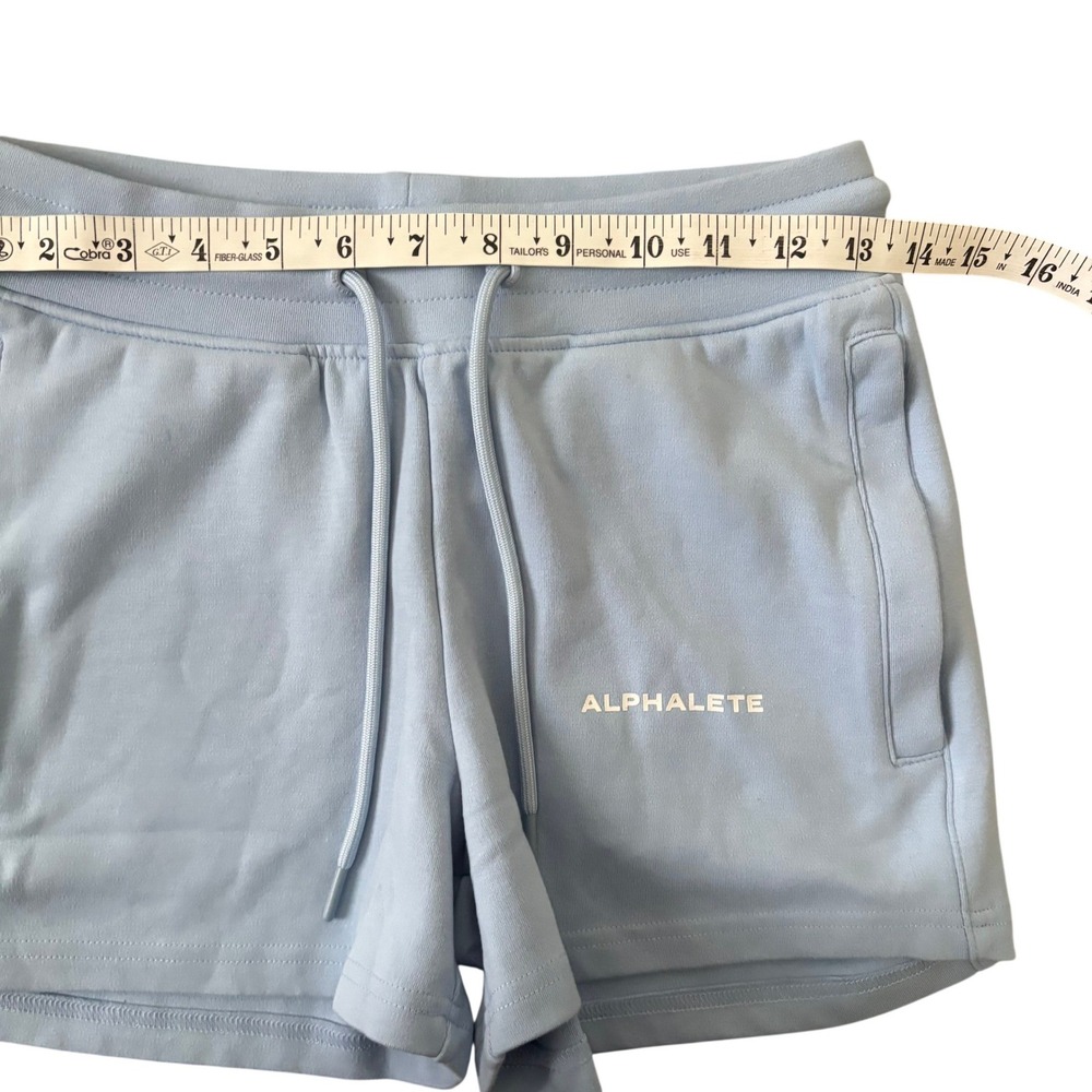 NWT Alphalete Essential Core Shorts Sz XS Ice Blue Gym Athletic Wear‎ Athleisure - Picture 5 of 6